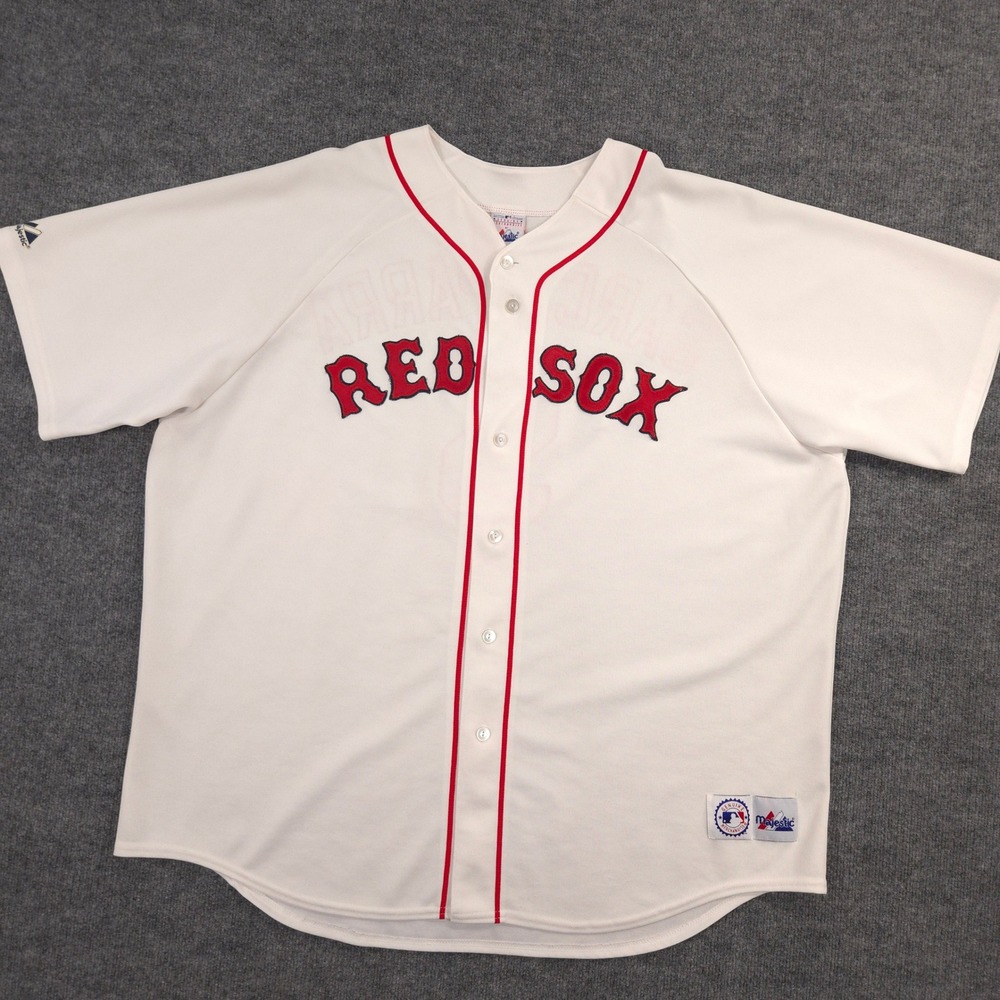 Vintage Majestic Nomar Garciaparra Red Sox Baseball Jersey Mens 3XL Made In USA